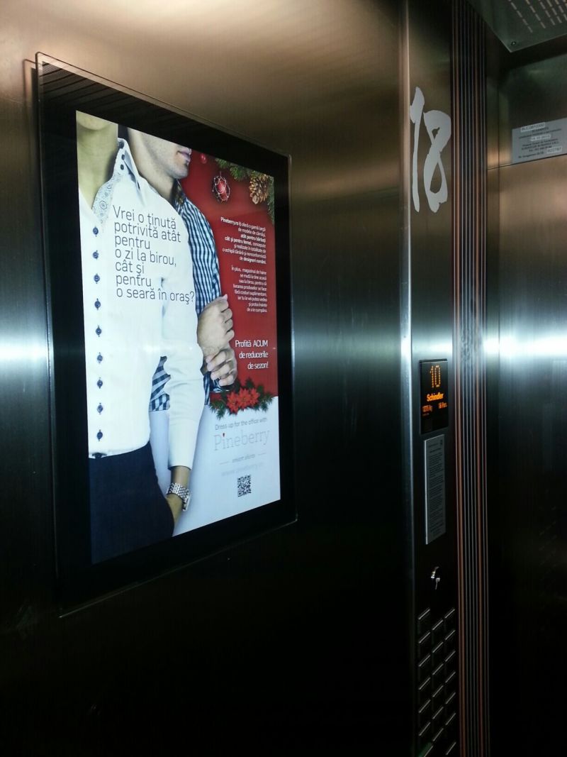 Publicitate in lift in cladiri de birouri Bucuresti, Evia Media